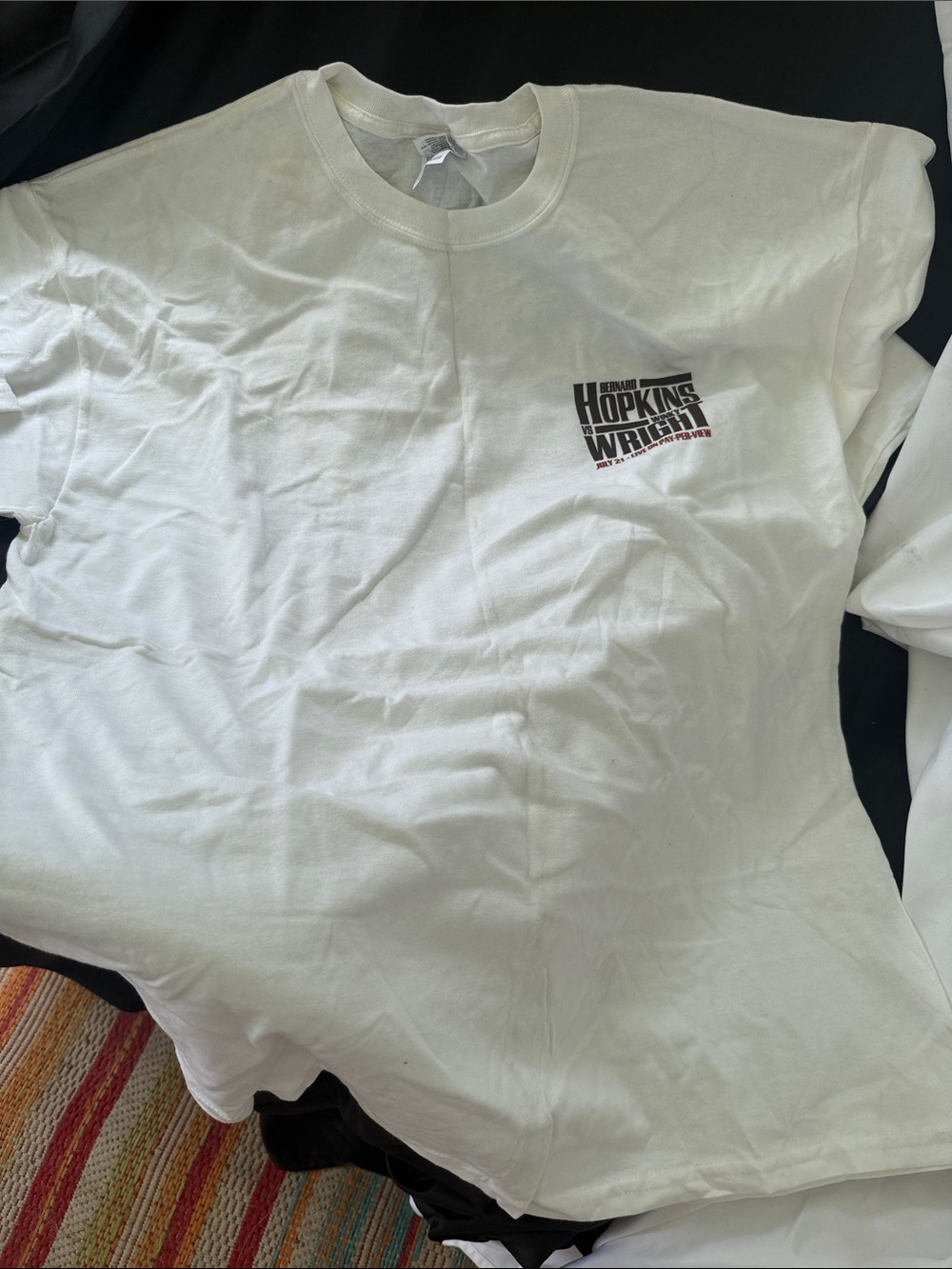 White Logo Crewneck T-Shirt - Men's